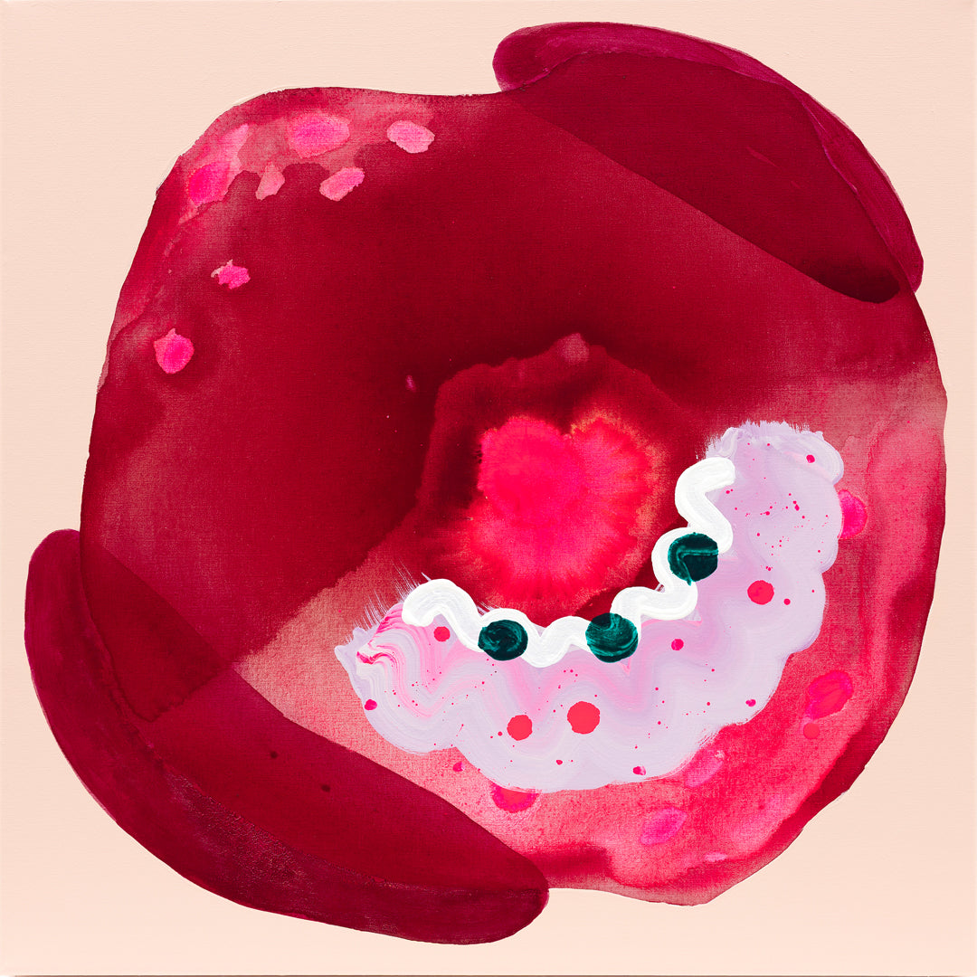 Cherry Bomb - Original Artwork on Canvas by Jen Sievers