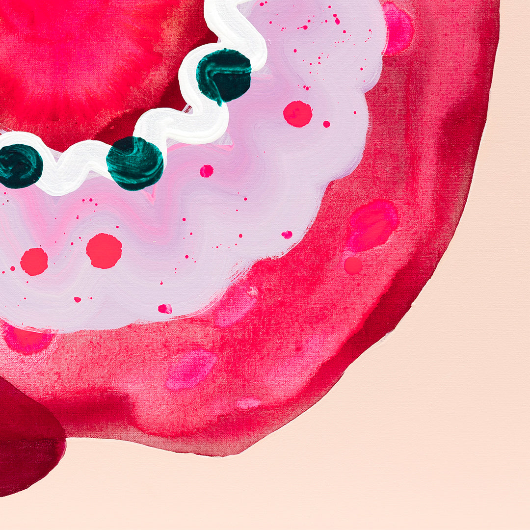 Cherry Bomb - Original Artwork on Canvas by Jen Sievers