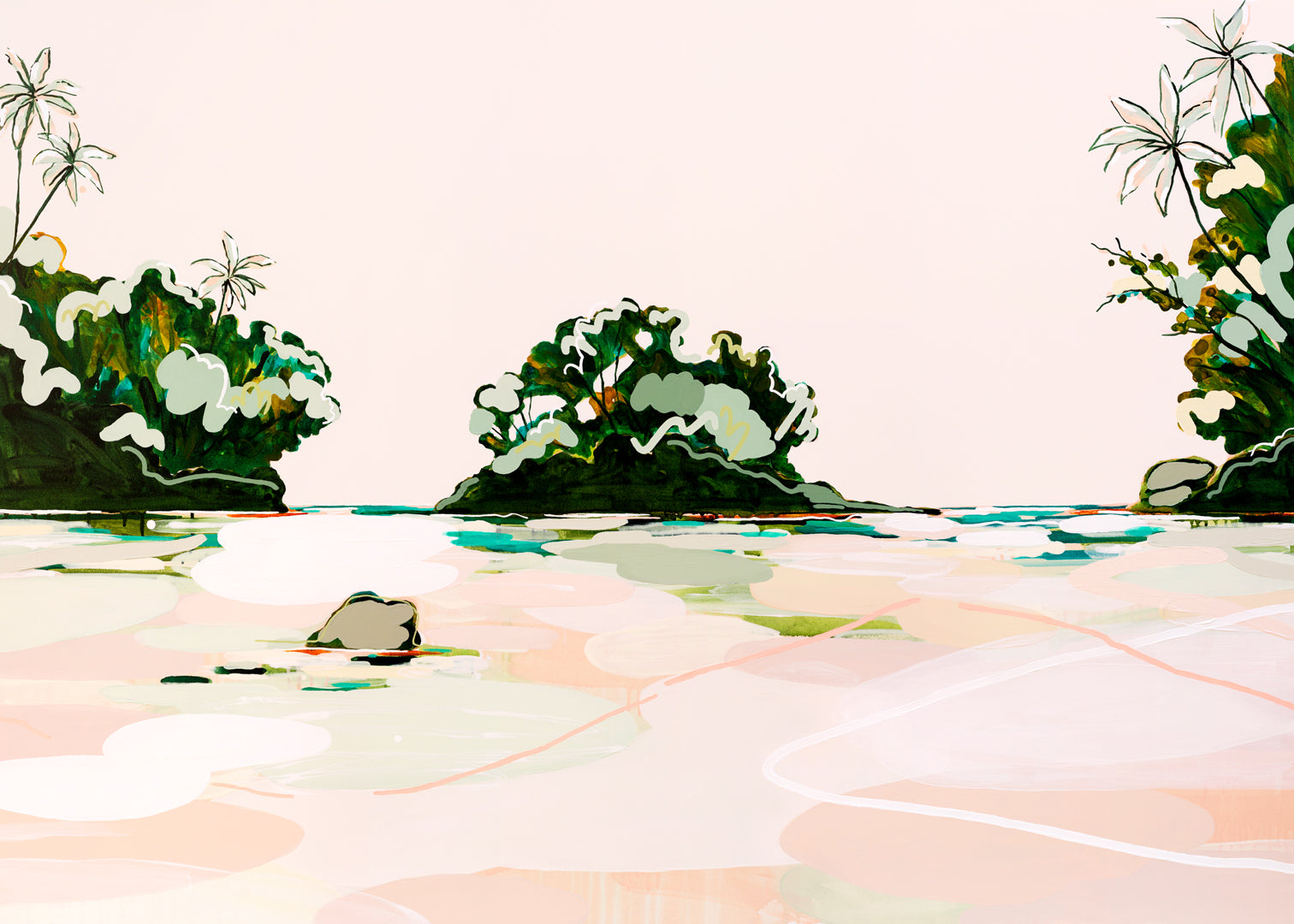絵画 Cool Waters Cool Waters (Vavau Beach, Samoa)- Limited Edition Print