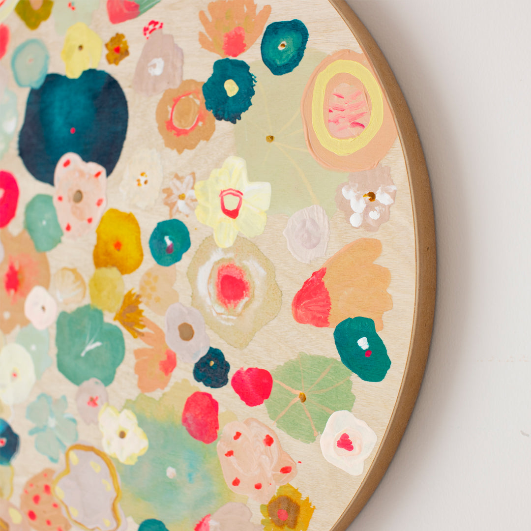 Face Kisses - Original Artwork on Wood Panel by Jen Sievers