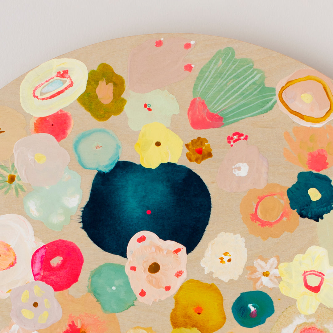 Face Kisses - Original Artwork on Wood Panel by Jen Sievers