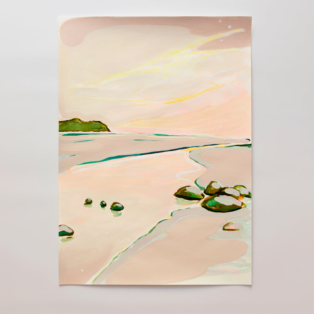 Hot Water Dawn - Original Artwork on Paper by Jen Sievers