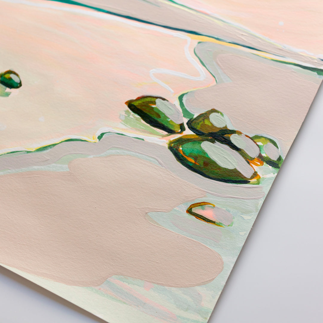 Hot Water Dawn - Original Artwork on Paper by Jen Sievers