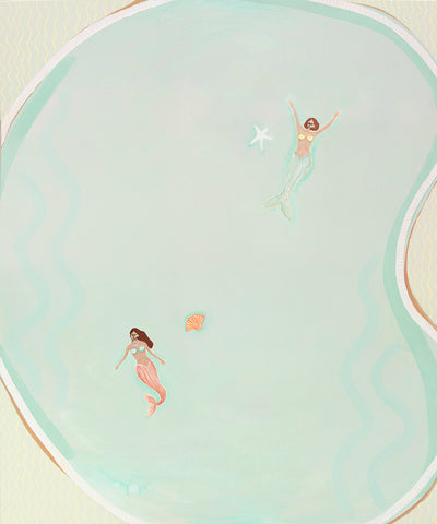 I Dreamed We Were Mermaids - Original Artwork on Canvas by Jen Sievers