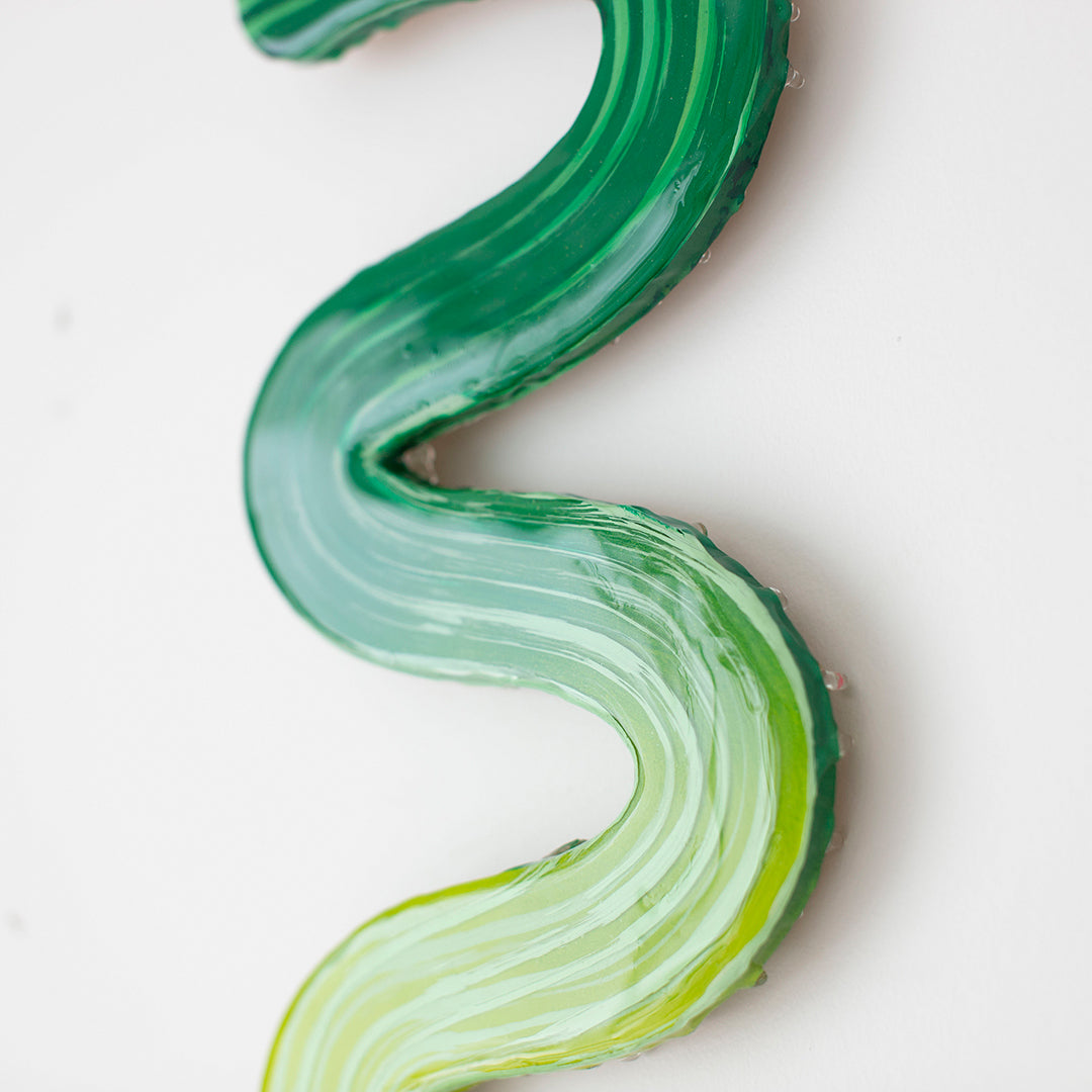 Lime Vibe - Original 3D Resin Artwork by Jen Sievers
