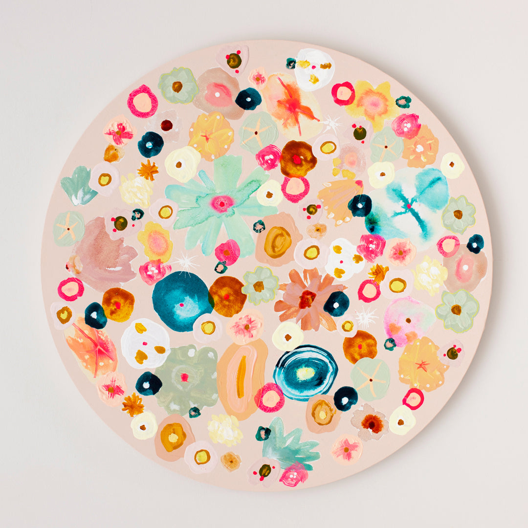 Neon Bloom - Original Artwork on Canvas by Jen Sievers