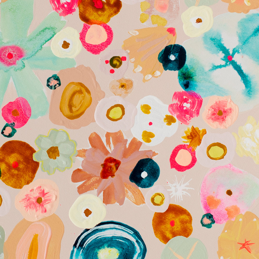 Neon Bloom - Original Artwork on Canvas by Jen Sievers