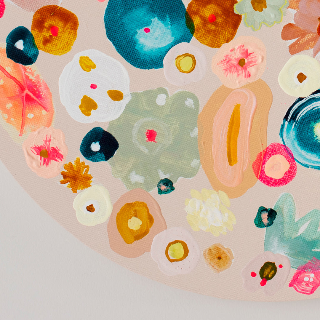 Neon Bloom - Original Artwork on Canvas by Jen Sievers