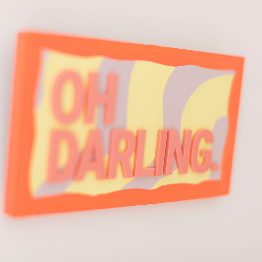 Oh Darling Peach - Original 3D Artwork by Jen Sievers