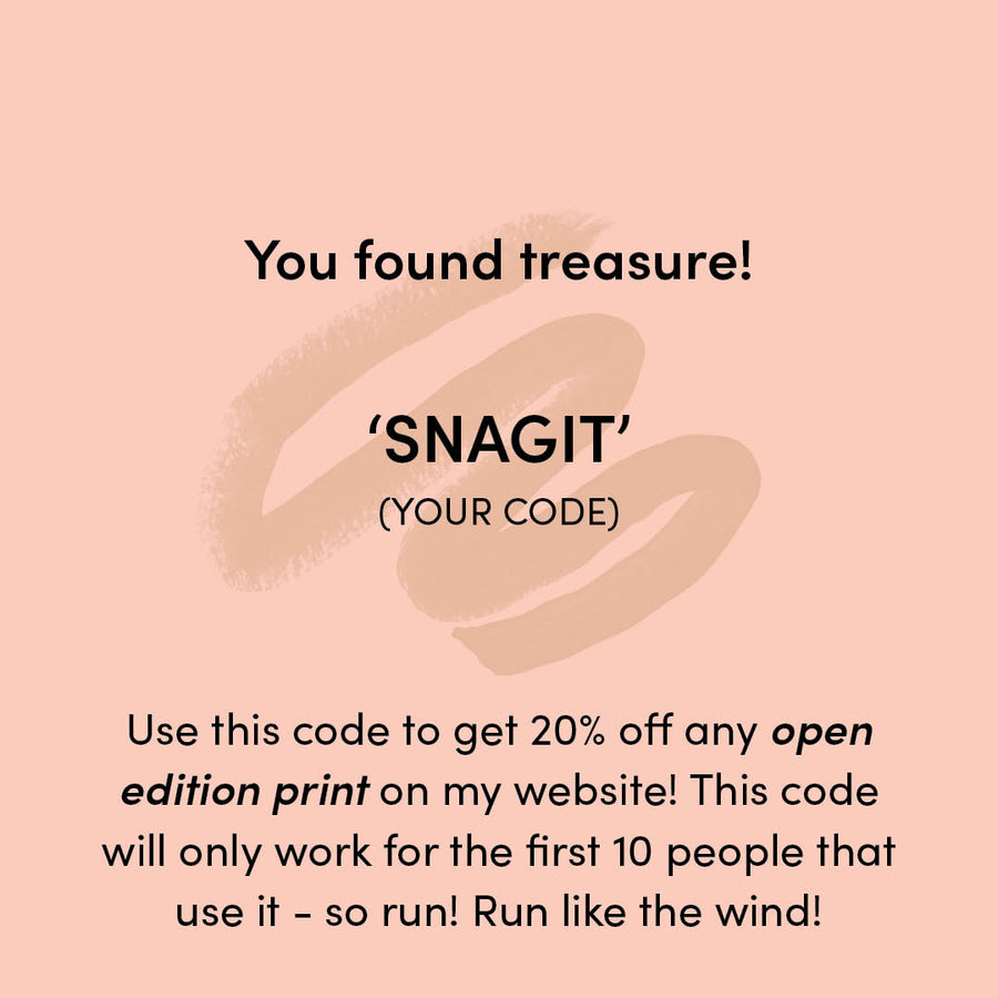 Coral Tailed Mermaid Art Print