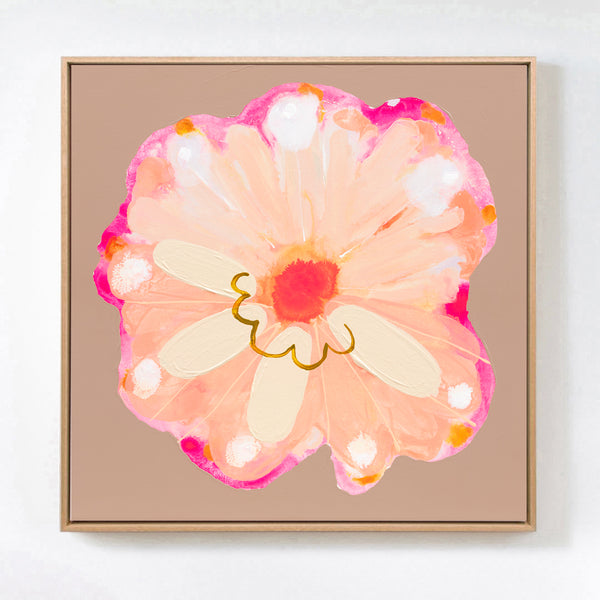 自家製絵の具　Peach Fizz Peach Fizz - Original Artwork on Canvas by Jen Sievers - Jen