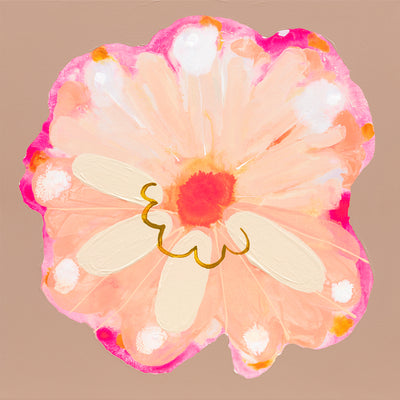 Peach Fizz - Original Artwork on Canvas by Jen Sievers