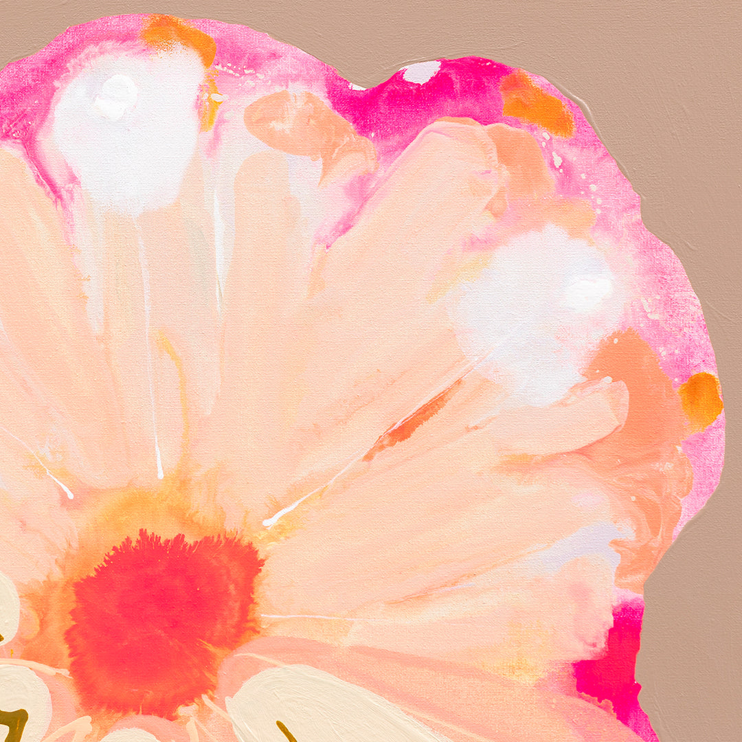 Peach Fizz - Original Artwork on Canvas by Jen Sievers