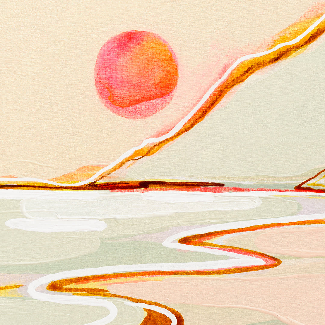 Soft Fire - Original Artwork on Canvas by Jen Sievers