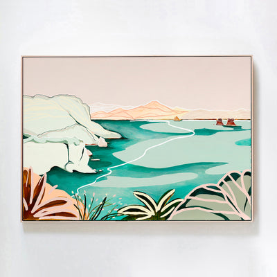 Stingray Bay (Hahei, Coromandel) - Original Artwork on Canvas by Jen Sievers