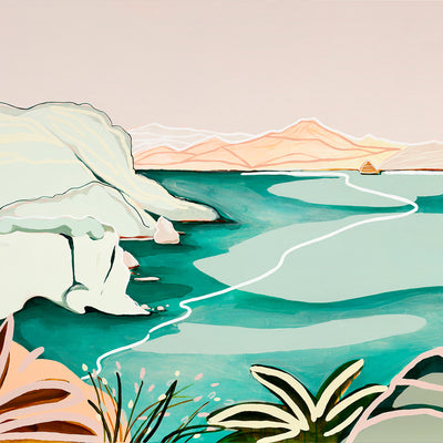 Stingray Bay (Hahei, Coromandel) - Original Artwork on Canvas by Jen Sievers