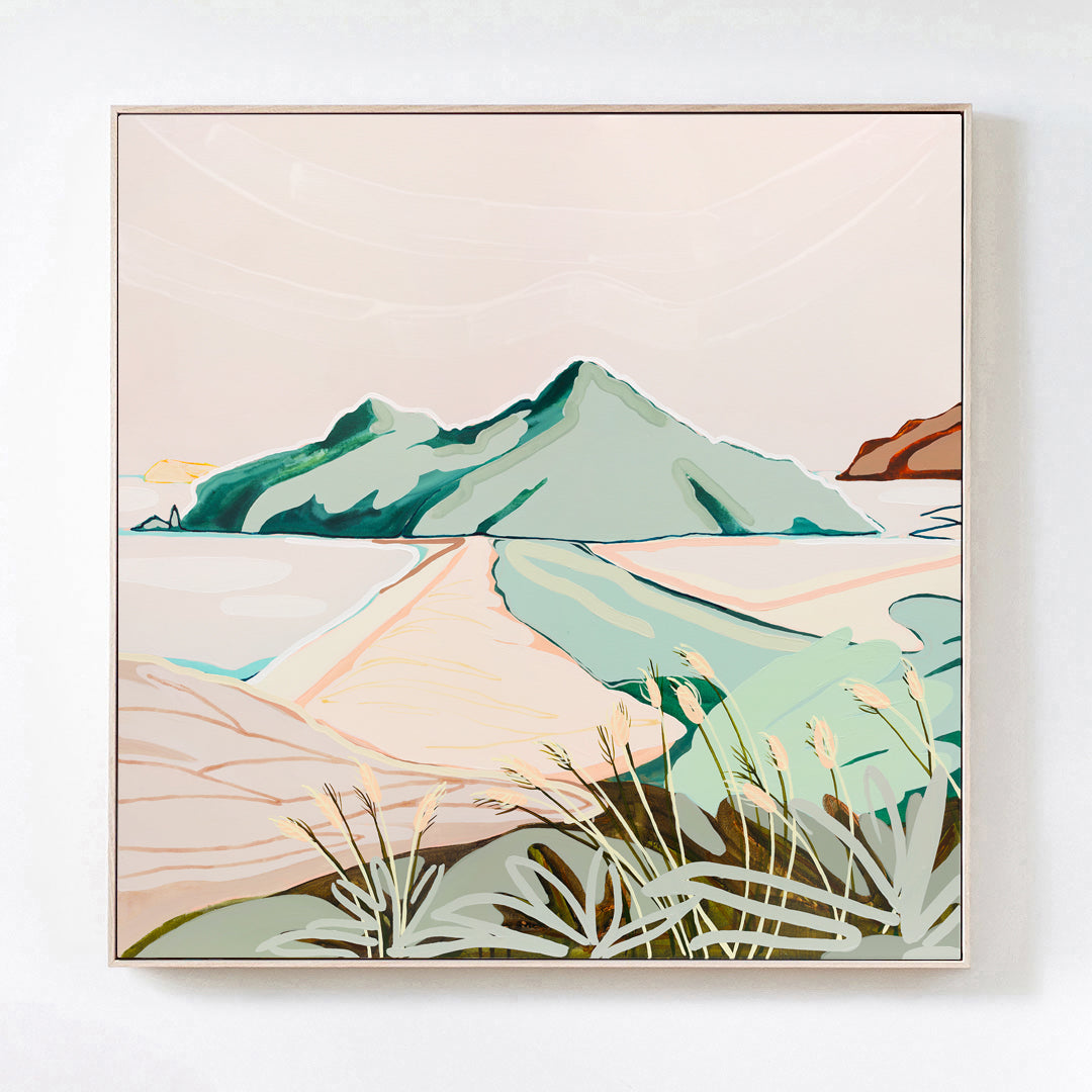 Two Tides (Tairua) - Original Artwork on Canvas by Jen Sievers