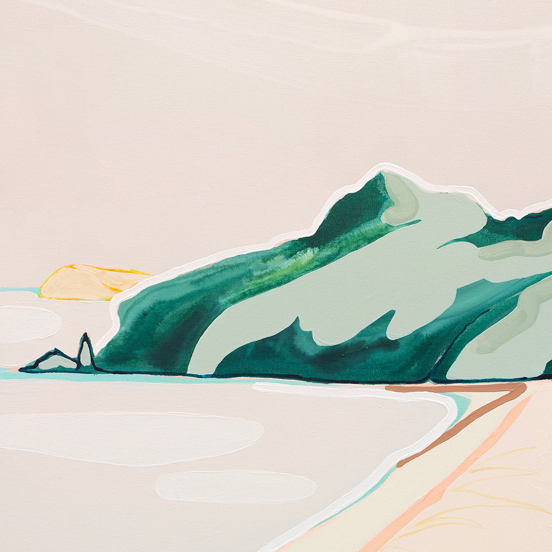 Two Tides (Tairua) - Original Artwork on Canvas by Jen Sievers