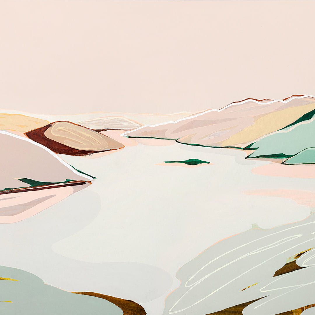 Wide Eyes (Lake Eildon) - Original Artwork on Canvas by Jen Sievers