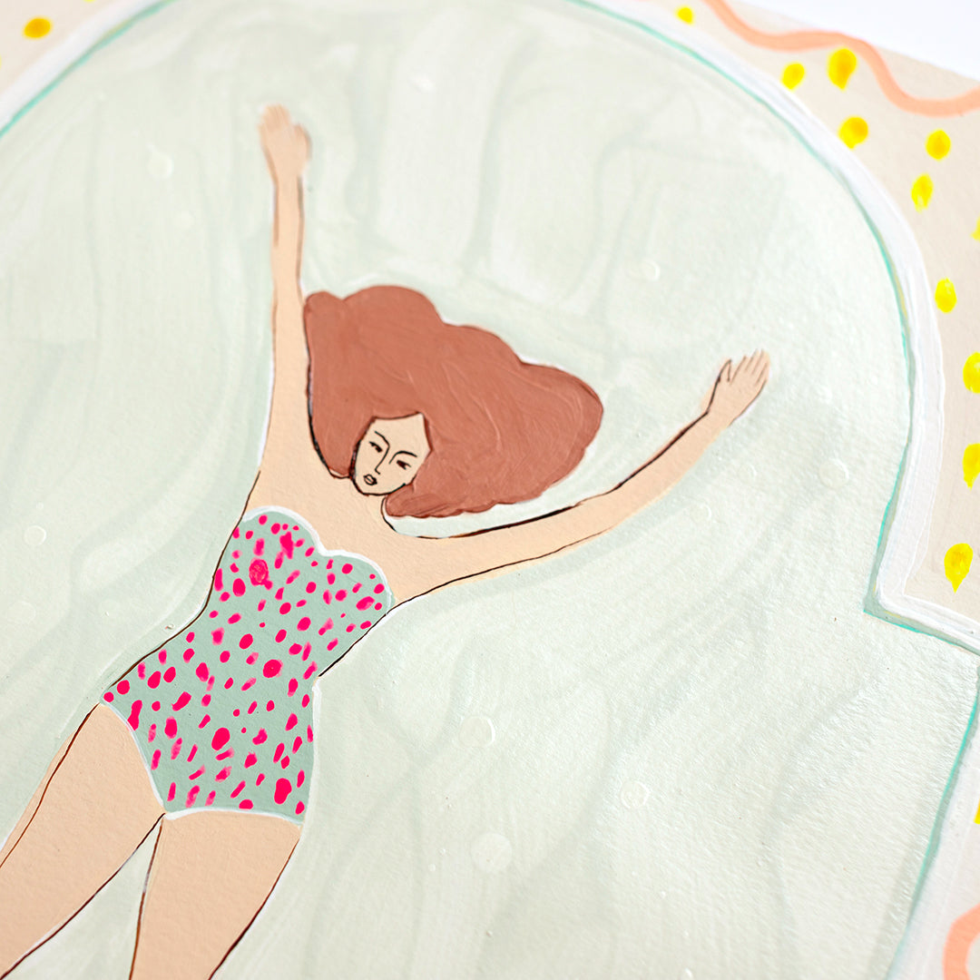 Splish Splash - Original Artwork on Paper by Jen Sievers