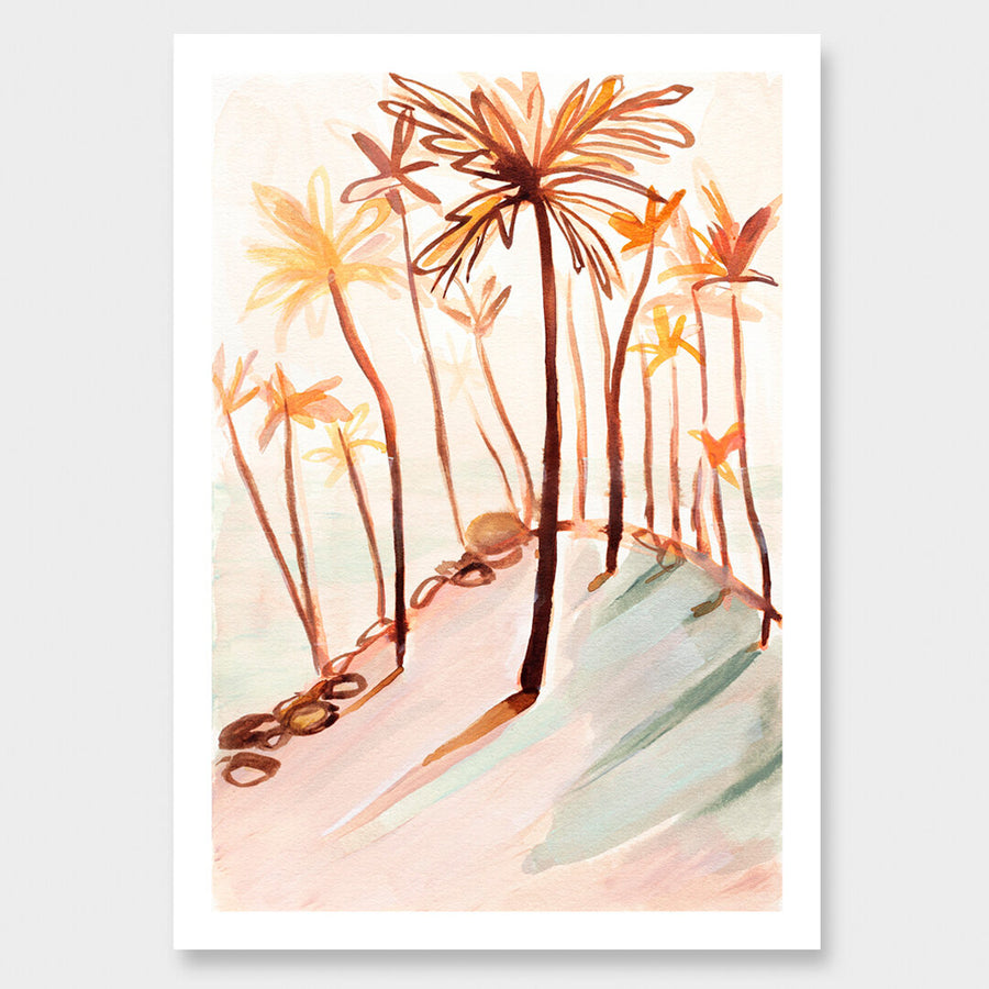 Coconut Tree Hill' Art Print A4