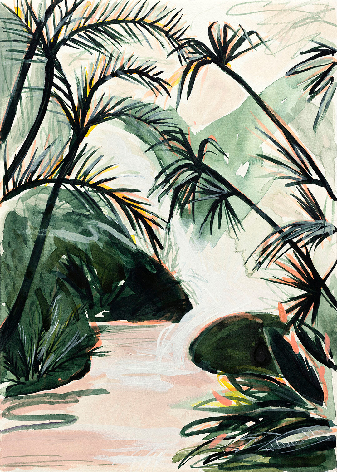 Little Falls' Art Print A4