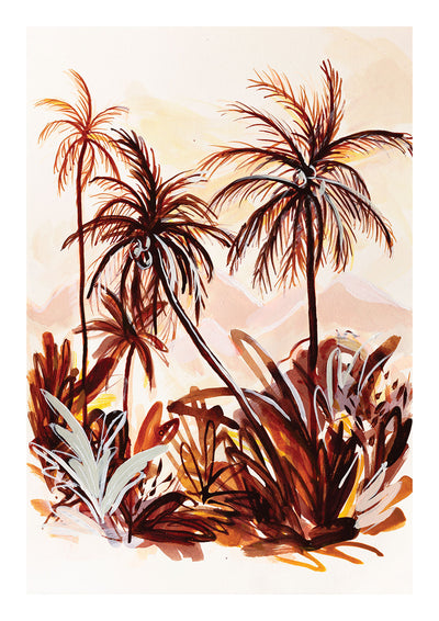Palm Tree Love Art Print