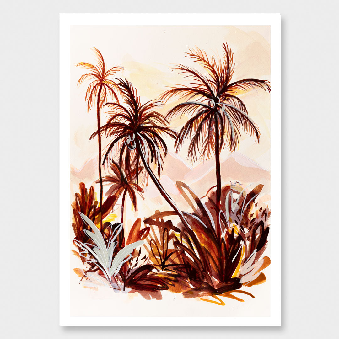 love palm plant Palm Tree Love Art Print