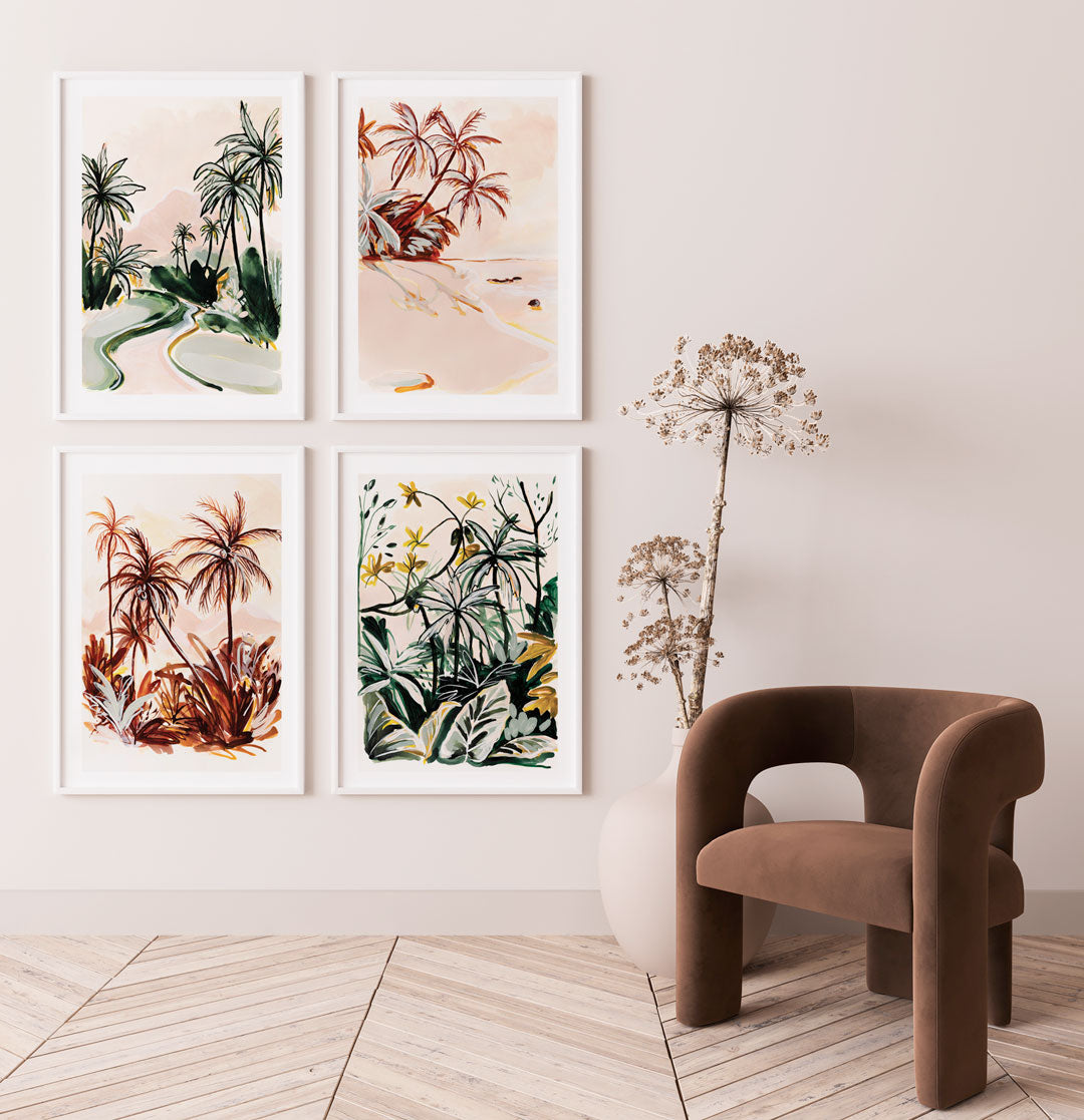 Palm Tree Love Art Print A4