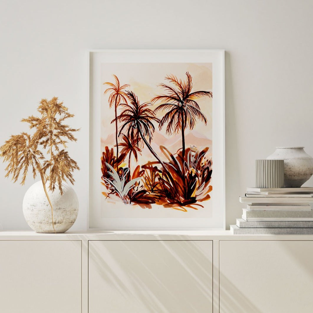 Palm Tree Love Art Print A4