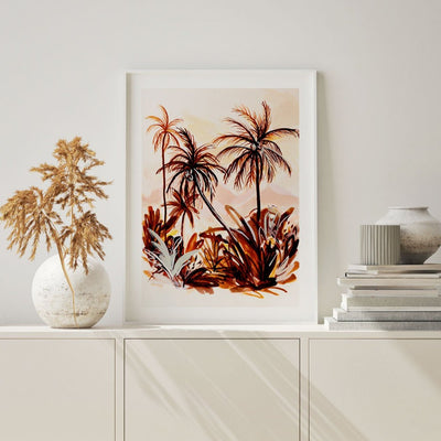 love palm plant Palm Tree Love Art Print