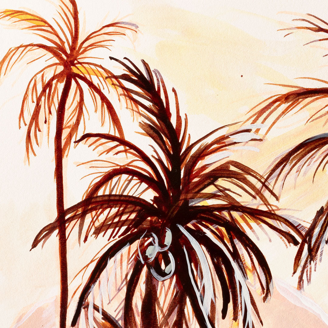 Palm Tree Love Art Print A4