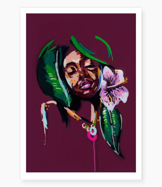 She Feels the Earth' Art Print